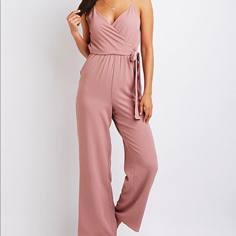 Charlotte Russe pink jumpersuit